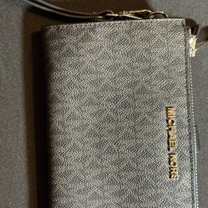 Michael Kors Textured Black Wristlet